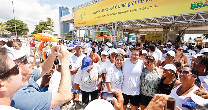 "O dia de hoje é dessa celebração, onde estamos oferecendo diversão para as pessoas e, principalmente, promovendo a saúde”, disse Geraldo Julio. (Foto: Andréa Rêgo Barros / PCR)